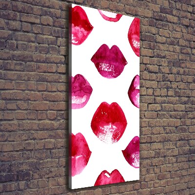 Canvas wall art Red lips