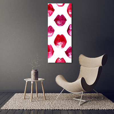 Canvas wall art Red lips