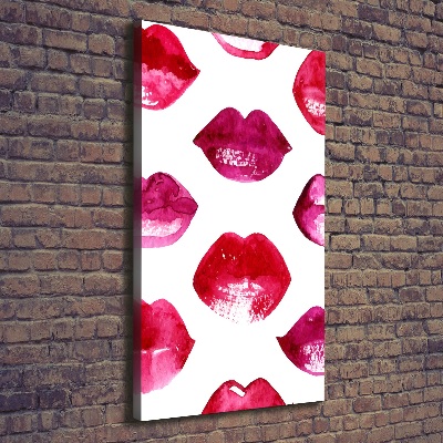 Canvas wall art Red lips