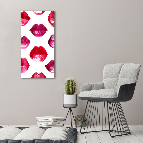 Canvas wall art Red lips