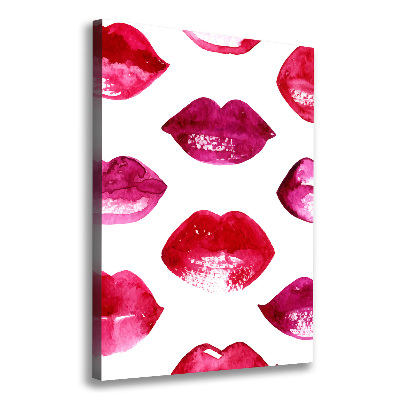 Canvas wall art Red lips