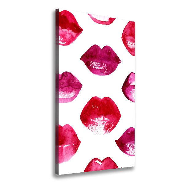 Canvas wall art Red lips