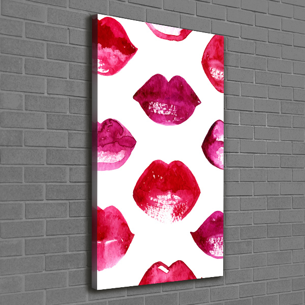 Canvas wall art Red lips