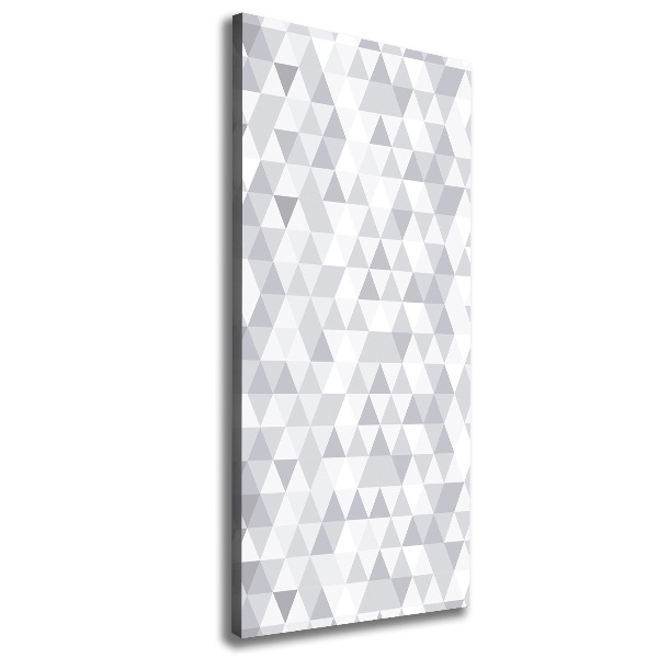 Large canvas wall art Gray triangles