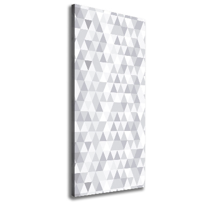 Large canvas wall art Gray triangles