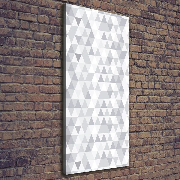 Large canvas wall art Gray triangles