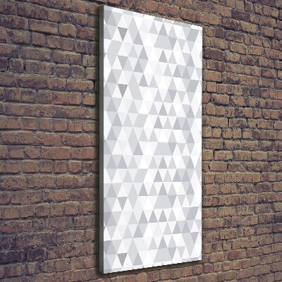 Large canvas wall art Gray triangles