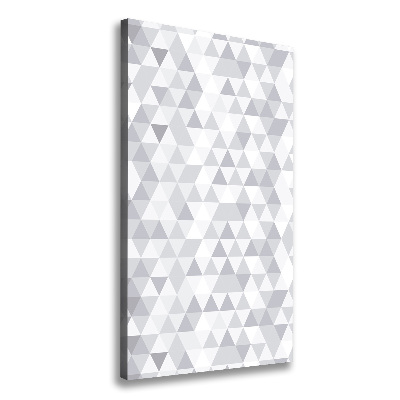 Large canvas wall art Gray triangles