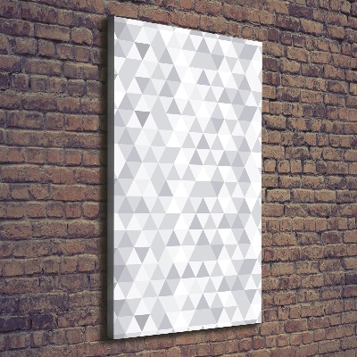 Large canvas wall art Gray triangles