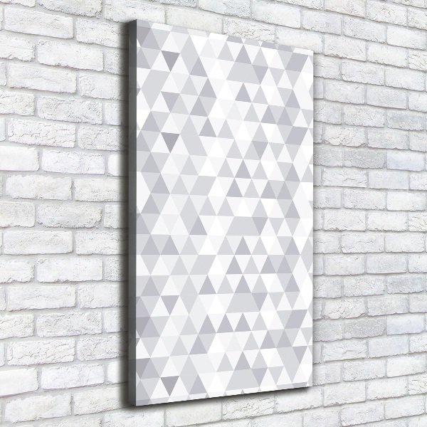 Large canvas wall art Gray triangles