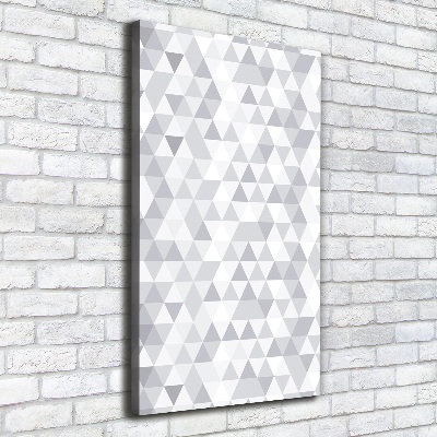 Large canvas wall art Gray triangles