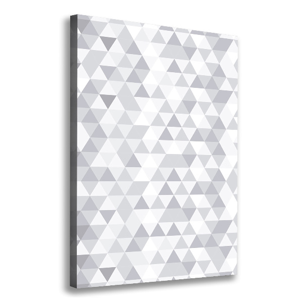 Large canvas wall art Gray triangles