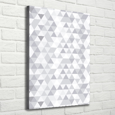 Large canvas wall art Gray triangles