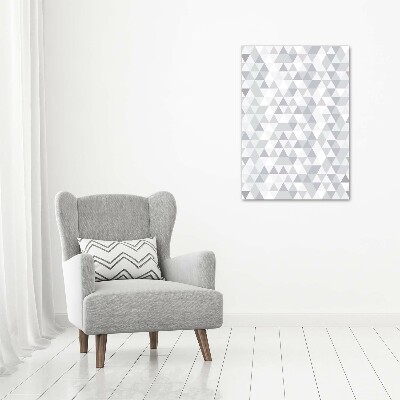 Large canvas wall art Gray triangles