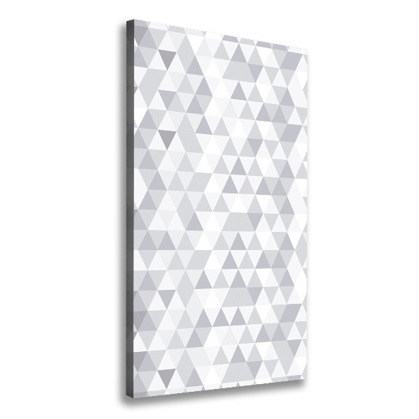 Large canvas wall art Gray triangles