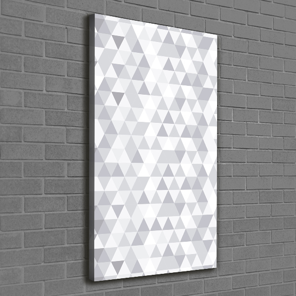 Large canvas wall art Gray triangles