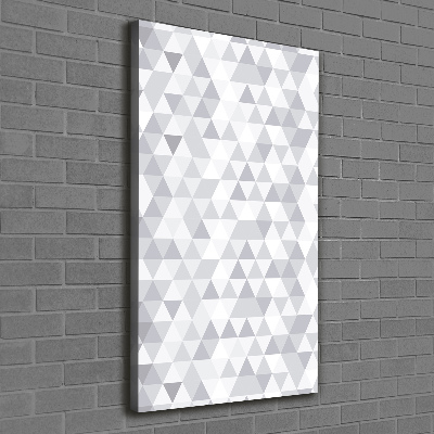 Large canvas wall art Gray triangles