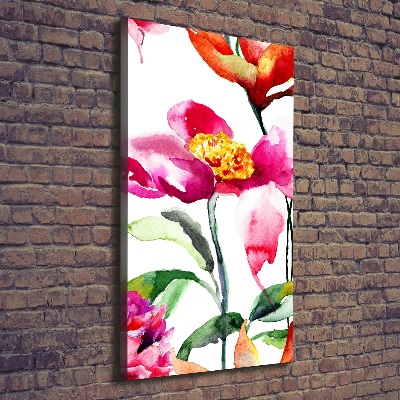 Canvas wall art Field flowers