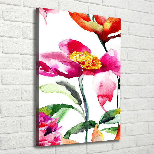 Canvas wall art Field flowers