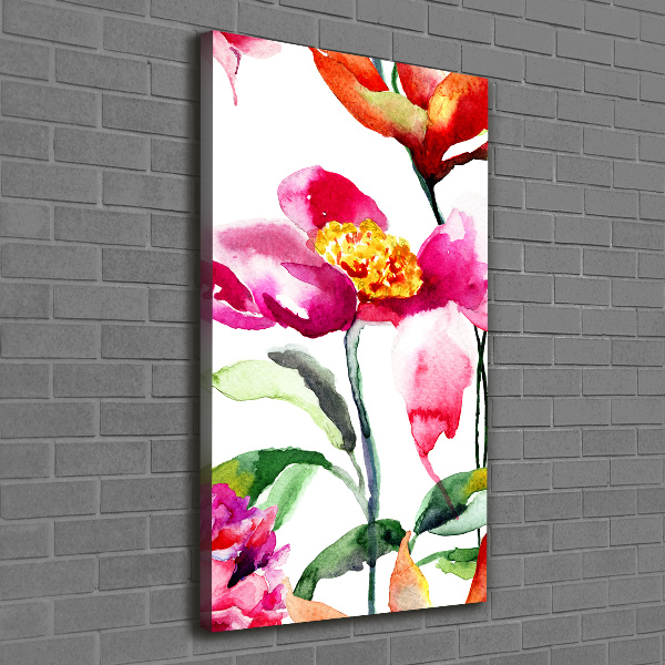 Canvas wall art Field flowers