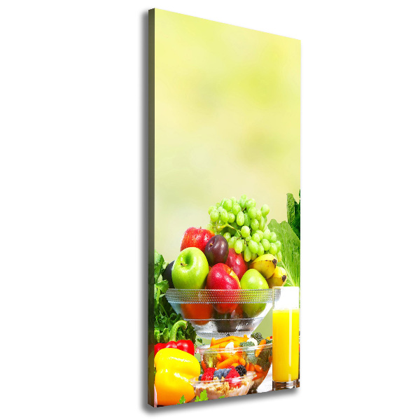 Large canvas wall art Vegetables and fruits