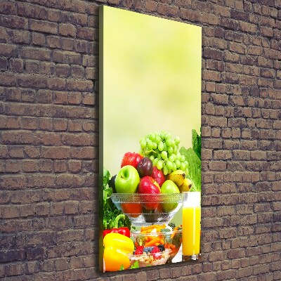 Large canvas wall art Vegetables and fruits