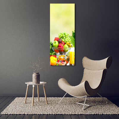 Large canvas wall art Vegetables and fruits