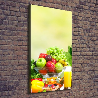 Large canvas wall art Vegetables and fruits