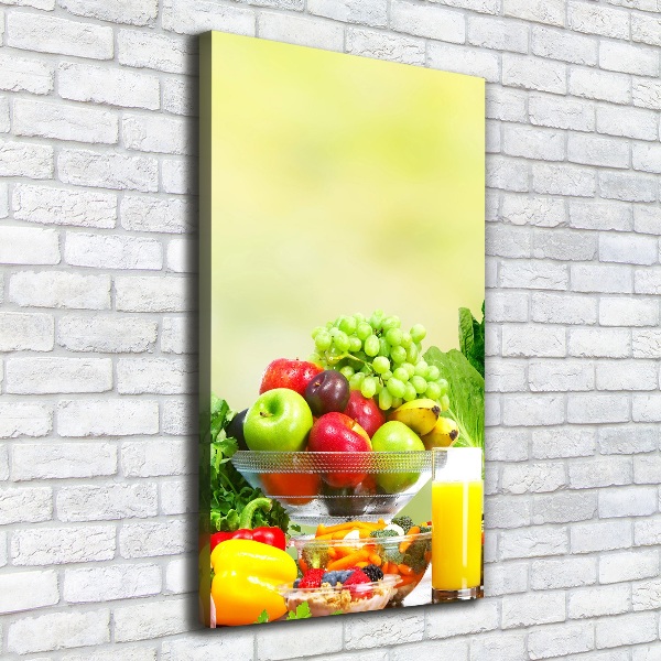 Large canvas wall art Vegetables and fruits