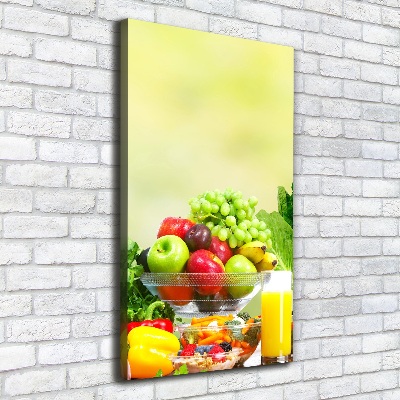 Large canvas wall art Vegetables and fruits