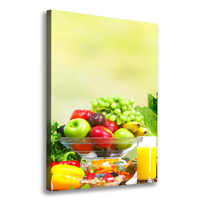 Large canvas wall art Vegetables and fruits