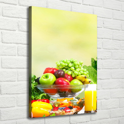 Large canvas wall art Vegetables and fruits