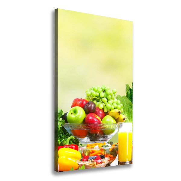 Large canvas wall art Vegetables and fruits