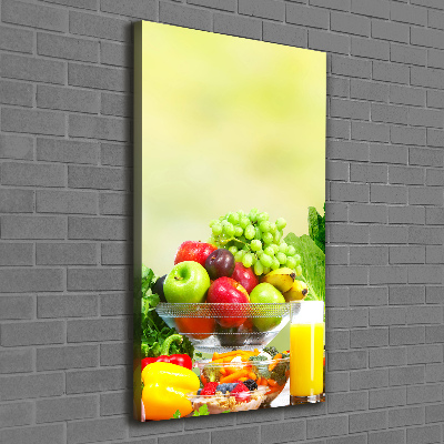 Large canvas wall art Vegetables and fruits