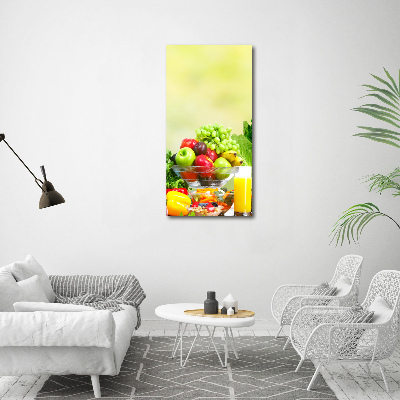 Large canvas wall art Vegetables and fruits