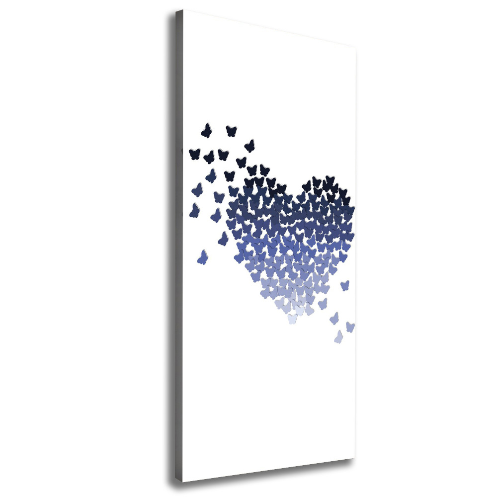 Canvas wall art Butterfly heart