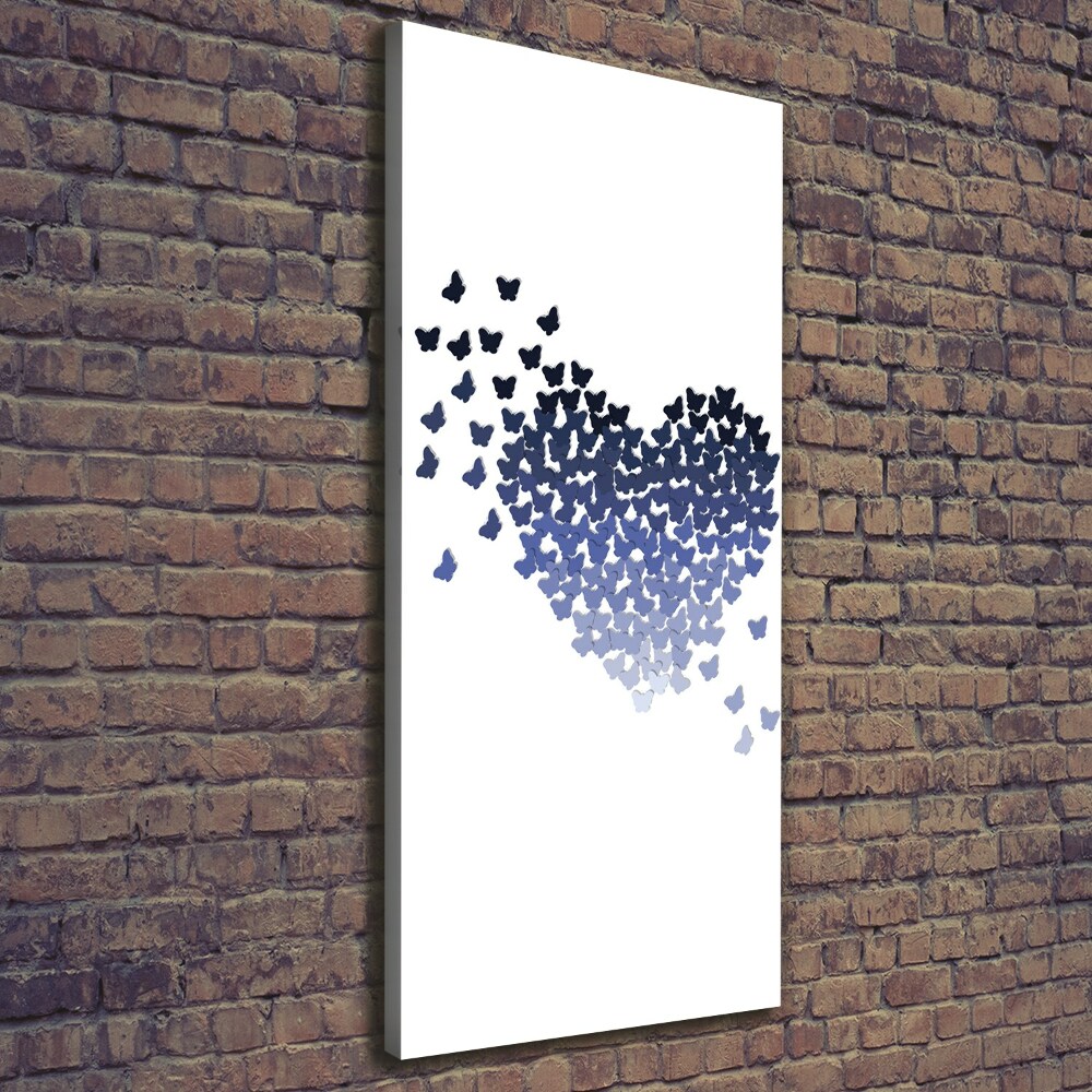 Canvas wall art Butterfly heart