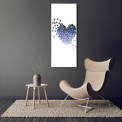 Canvas wall art Butterfly heart