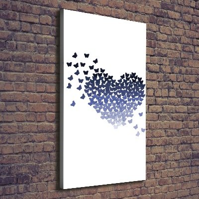 Canvas wall art Butterfly heart