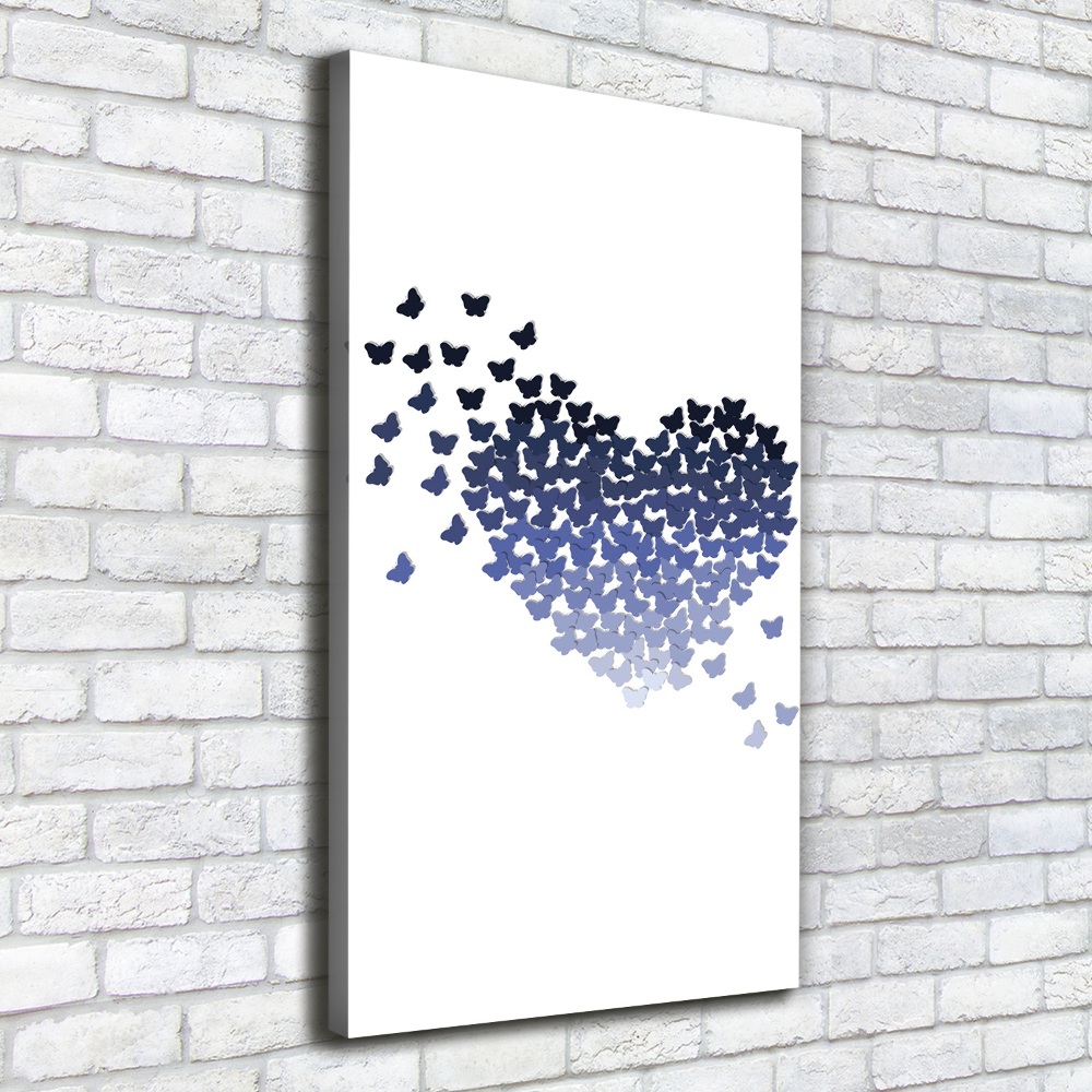 Canvas wall art Butterfly heart