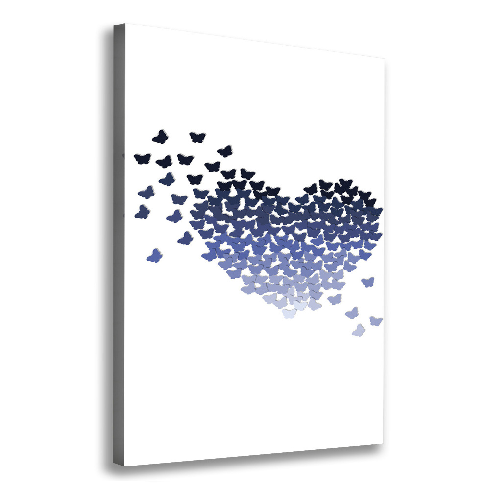 Canvas wall art Butterfly heart