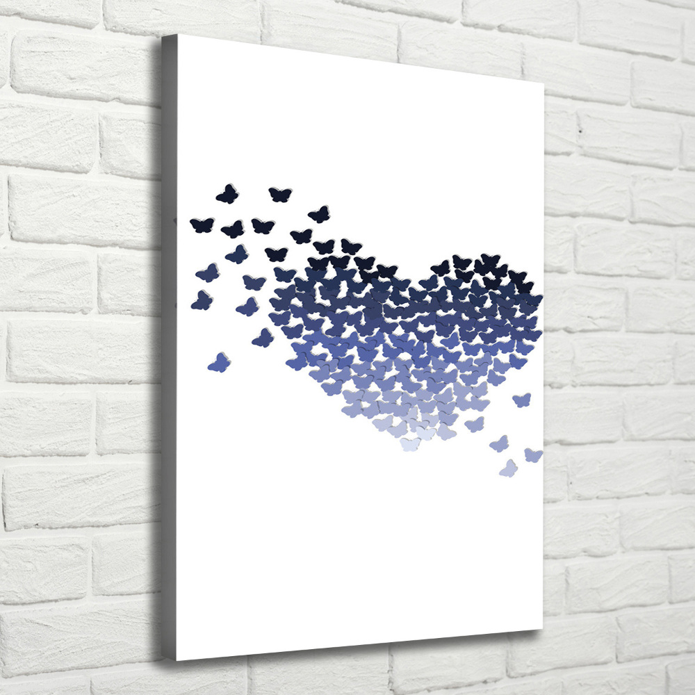 Canvas wall art Butterfly heart