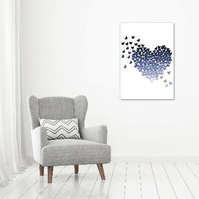 Canvas wall art Butterfly heart