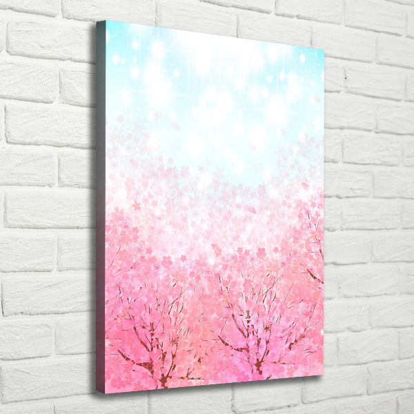 Wall art canvas large Cherry blossoms