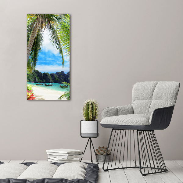 Canvas wall art Tropical beach