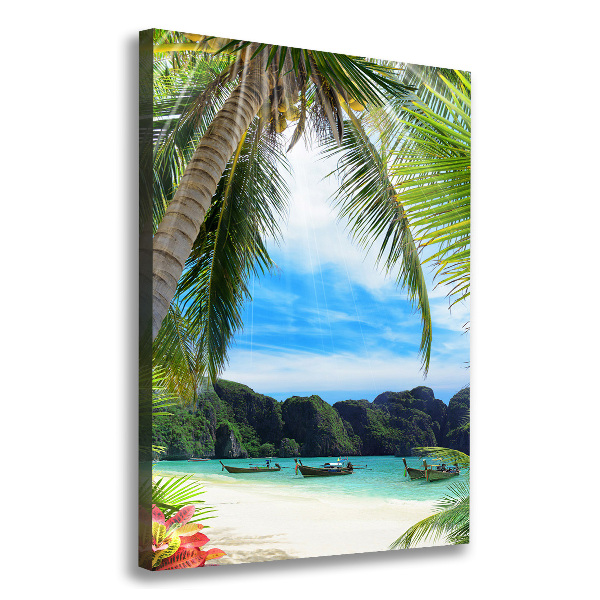 Canvas wall art Tropical beach