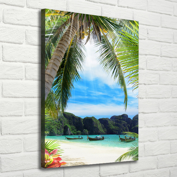 Canvas wall art Tropical beach