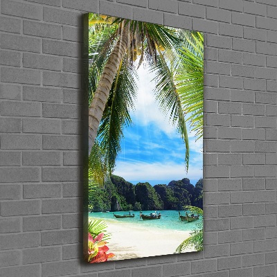 Canvas wall art Tropical beach