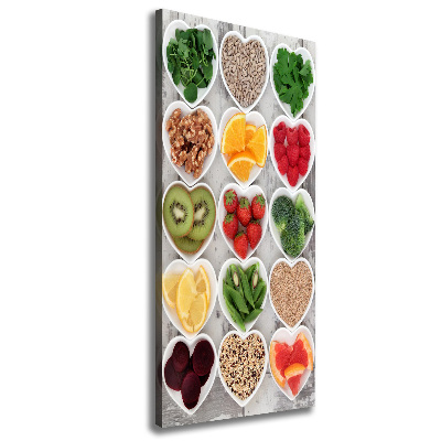 Wall art canvas large Healthy food