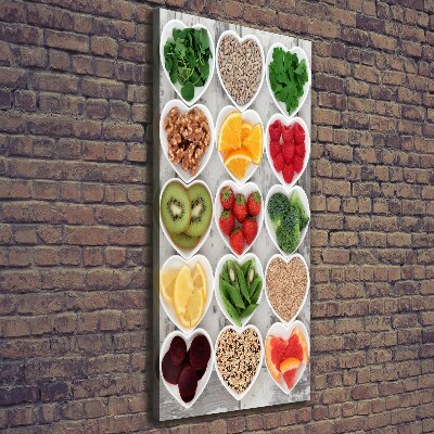 Wall art canvas large Healthy food